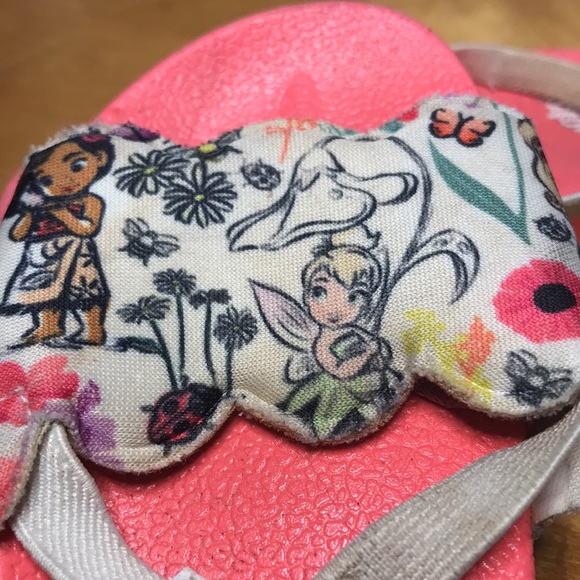 Disney tinker bell princess flip flops with elastic back - Picture 3 of 6